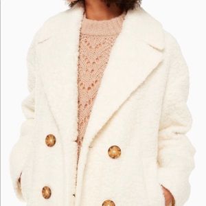 Kate Spade Cream Teddy Coat